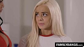 Tiny Teen Learns Sex With Stepmom Jasmine Jae And Elsa Jean