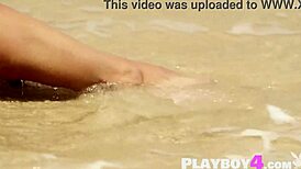 Look At Cara Mell's Small Tits! This Milf Rips Clothes Outdoor For A Striptease!