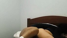 latina teen squirts juice from pussy in doggystyle fucking