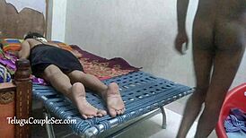 Desi Telugu Bhabhi Night Work With Husband Anal Fucking Homemade