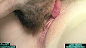 amateur licks pussy close up fingering clit until loud moaning orgasm