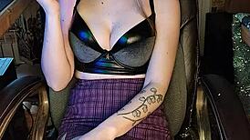 Mature Asian Woman Receives Cigarette While Smoking Naked