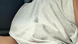 Naejae Wedgies Pussy and Cums in Parked Car, Feeling So Wild and Exposed!