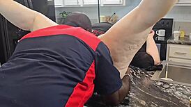 Big ass cheating wife seduces mechanic for blowjob payment?