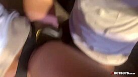 Young guys fuck mature in orgy cumshot