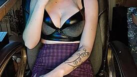 Mature Asian Woman Receives Cigarette While Smoking Naked