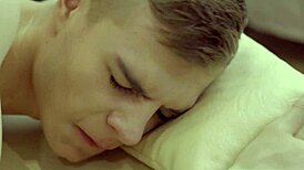 Horny masseur Lucas fingers himself before taking Logan's massive cock in his tight asshole