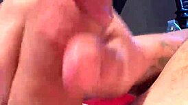 he jerks off with a vibrator and toys