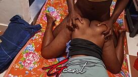 Happy couple Vero and Gcent engage in intense doggystyle sex with big pussy action.