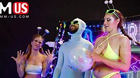 Jerkaoke - Jessie Pony and Bernard Sanchez in orgasmic group fun