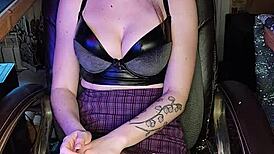 Mature Asian Woman Receives Cigarette While Smoking Naked