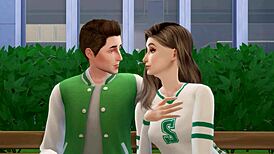 Petite teen 18+ cheerleader licks and fucks her hot art professor