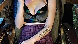 Mature Asian Woman Receives Cigarette While Smoking Naked