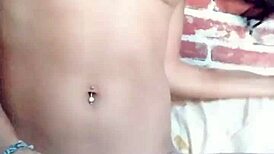 Transsexual Woman Plays Alone In Crossdressing Outfit