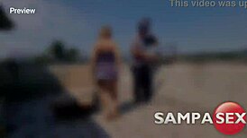 Regina Rizzi gives ass to welder for anal creampie!