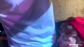 Young guys fuck mature in orgy cumshot