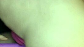 i'm playing with her pussy over that big huge ass