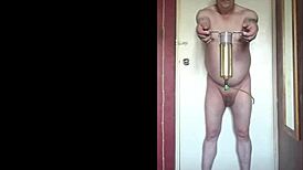 Shy Bisexual Amateur Strips Naked for Humiliating Show