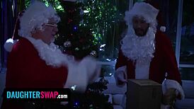 what are you doing step santa with those daughters under the tree