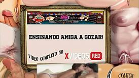 Taboo lesbian friend teaches orgasm techniques.