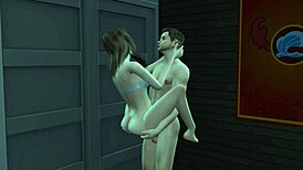 Petite teen 18+ cheerleader licks and fucks her hot art professor