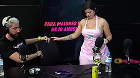 A Gostosa White Fairy Returns for Wild Anal Action on Podcast. She Strips Down for Raw Amateur Fun.