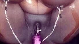 i ride the toy and squirt all over, my bbw body shaking.