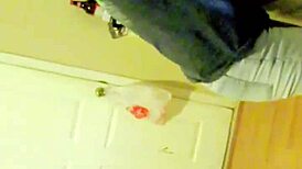 the white girl prepares to swallow the big cock