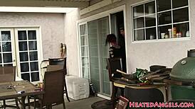 Curvy goth girl, did you spray cum on her big tits?