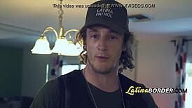 brunette milf with tattoos rides big cock hard