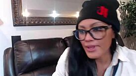 Does cougar Maxine X look sexy dildo fucking herself in outfits?