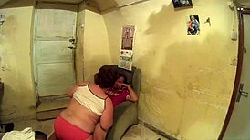 I jerk his cock with my feet and soak my panties.