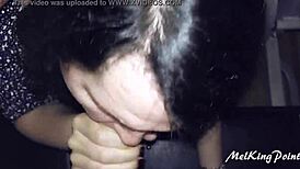 German MILF engages in XXL cock play after snack time, deepthroat and swallow included.