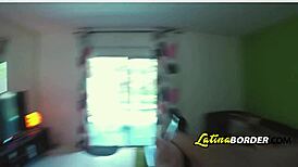 brunette milf with tattoos rides big cock hard