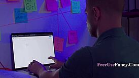 Charley Hart and Penelope Kay Banged in Free Use Office Gangbang Session.