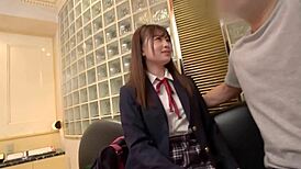 Home video shows Japanese babe riding in cowgirl position and giving blowjob
