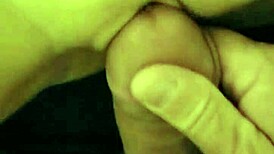 amateur blonde wife plays with her wet hairless pussy in close-up homemade video