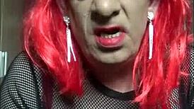 Mark Wright, the crossdressing sissy, tastes his piss and cum in homemade fun.