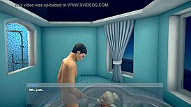 Janice Twists Peeing in Bathroom!