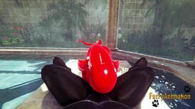 Zelda Furry Hentai with Intense Japanese Handjob and Creampie