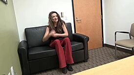 zelda chats about her casting on the sofa