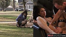 catholic slut bound and fucked hard by rough hairy guy, creampie inside