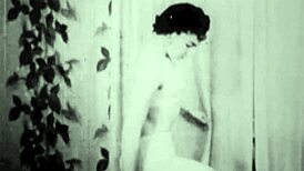 vintage milf reveals hairy secrets behind closed doors in retro scene