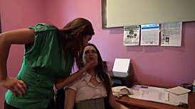 Two girls slam each other to orgasm in a lesbian frenzy.