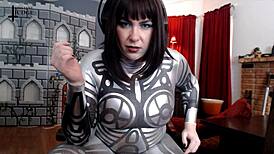 Janebot’s Captive Foot Bitch Under Jane Judge Robot Control!