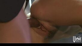 hot brunette doctor india summer works a big cock. she sucks and fucks at the hospital.