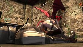 Sukkubi panee ritareita 3D hentaissa