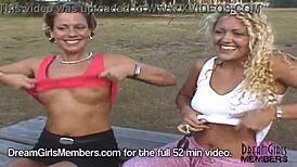 flashing tits in public park 😏