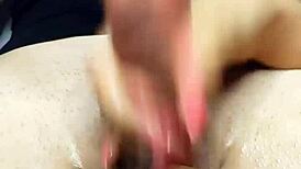 watch her oiled handjob make him cum on those tits. does it excite you?