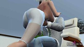 i give my boss a foot massage, we end up fucking hard in hot animations